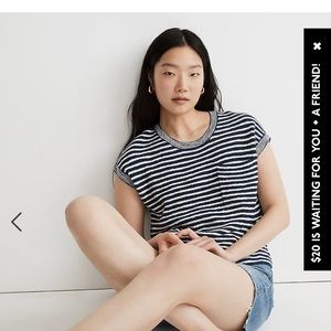 Madewell pocket sweater tee in stripe